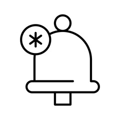 Notification Bell Mute Button Icon Vector. Alert Bell Mute Logo