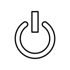 Power On-Off Icon Vector. Shutdown & Start Logo