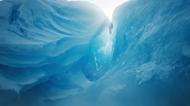 Winter glacier creak haze scene 3