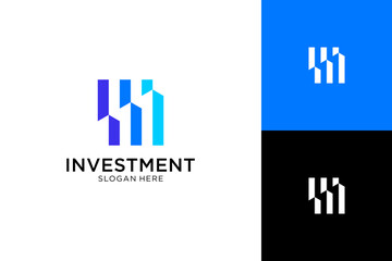 Financial growth logo icon design. Abstract chart shape usable for business finance.