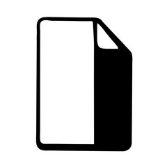 Single document icon with folded page corner representing a digital file