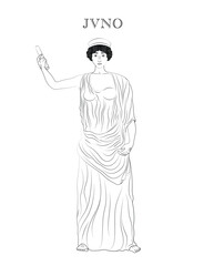 Roman goddess Juno, queen of the gods and a goddess of love and marriage