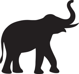 Elephant Silhouettes in Motion and Grace