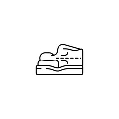 Correct sleeping position icon flat vector design.