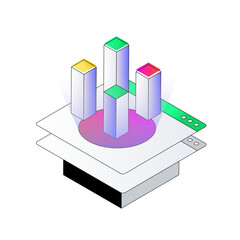 A premium download icon of web statistics