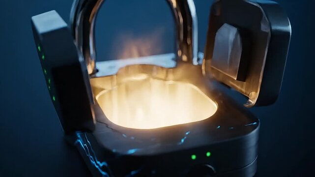 Futuristic high-tech smart toilet with glowing steam sanitation, showcasing advanced home automation and innovative hygiene technology in a modern design