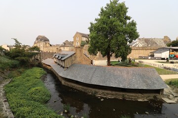 Bâtiment typique, vue de l'extérieur, ville de Vannes, département du Morbihan, Bretagne, France