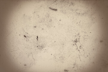 Vintage sepia photo color simulation vignette template with strong dust, film grain and scratches with semi-transparent bacground. Can be put any image for creating aged retro sepia looking.