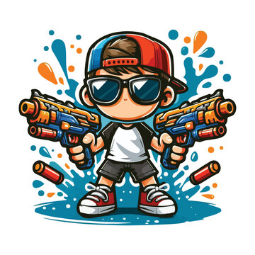 Nerf gun SVG, kids toy svg, foam darts, nerf target, Target Guns