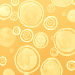 White Hand Drawn Dots. Pattern Hand. Gold Circle