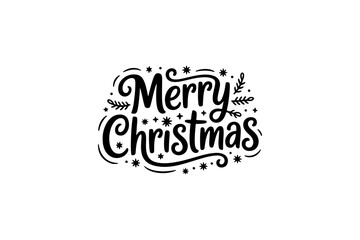 Elegant Merry Christmas Typography Design