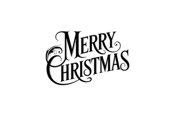 Elegant Merry Christmas Typography Design