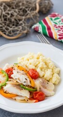 Island Morning Classic: Saltfish & Dumplings with Net & Madras in Coastal Light