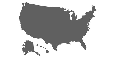USA map vector. USA map silhouette
