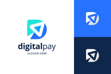 Naklejka premium Financial growth logo design template. Abstract letter D concept usable for business, company and corporate.