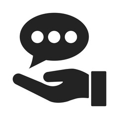 chat writes flat vector icon