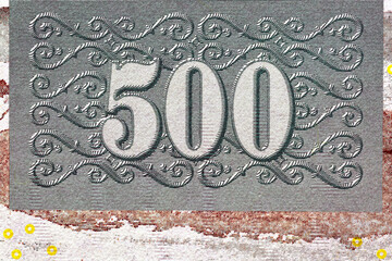 Faroe Islands 500 Kronur 2012 Banknotes (Beach crab’s claw).The Danmarks Nationalbank started issuing these 100 Faroese Króna banknotes in 2004.Bonistics.World money collection.