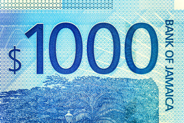 Jamaica 1000 Dollars 2022.Alexander Bustamante and Norman Manley.  Commemorative issue 60 Years of Independence.Jamaica House in Kingston.World money collection.Bonistics.Collection.