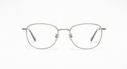 Stylish Silver-Rimmed Eyeglasses Modern Optical Accessory for Clear Vision and Fashion