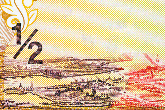 Tunisia 1/2 Dinar1972.President Habib Ben Ali Bourguiba.A panoramic view of the city of Tunis is depicted.World money collection.Bonistics.Collection.