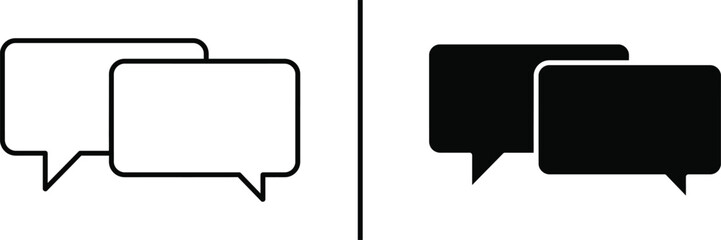 Conversation Bubbles: Dialogue illustration, capturing the essence of communication, a design to depict conversation, in both negative and positive space, symbolizing the power of words.