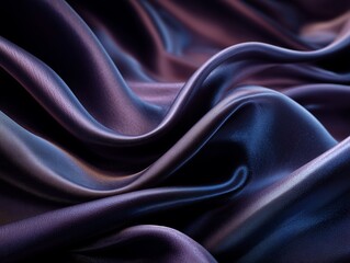 Obraz premium Elegant, flowing purple satin fabric with stunning texture and rich color