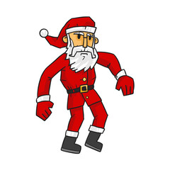 Funny cartoon santa claus