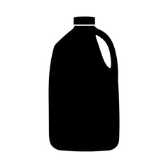 Monochrome Illustration of a Plastic Gallon Jug with a Handle and Cap