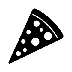 Vector image of a delicious slice of pizza with tasty pepperoni toppings