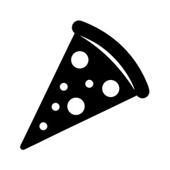 Black and white pizza slice with pepperoni, a classic comfort food icon