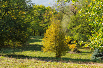 Landscape of South Park in city of Sofia, Bulgaria