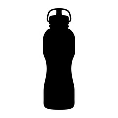 Silhouette of a modern water bottle design for portable hydration solutions