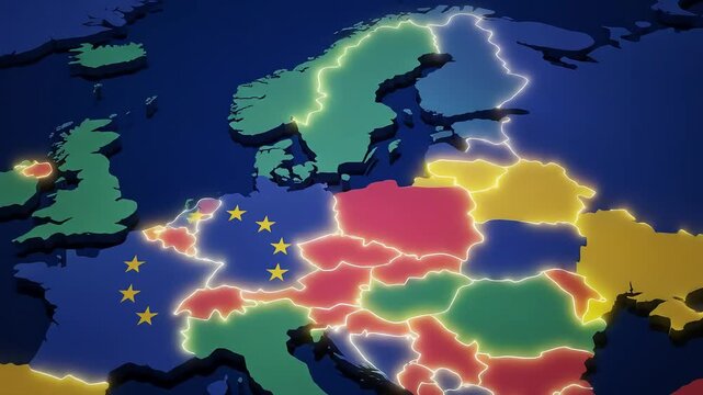 Animated Map of European Union Formation After Brexit