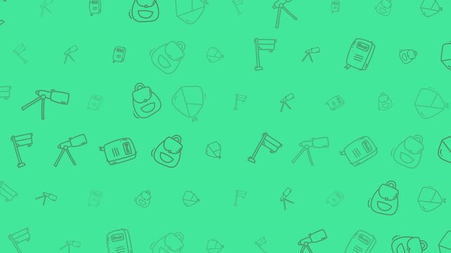 back to school animation pattern education student learning seamless background supplies suitable for educational materials, student promotions, and academic designs