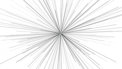 Obraz premium Monochrome radial burst lines, converging from the center, creating dynamic energy effect, minimal abstract background, perfect for modern graphic design