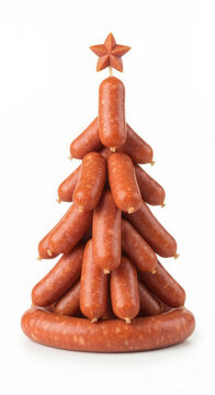 Funny sausage christmas tree