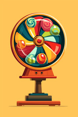 Colorful Candy Wheel on a Bright Background