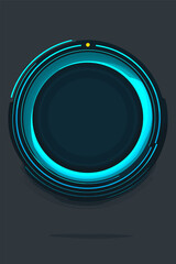 Modern Circular Abstract Design with Blue Accents for Creative Projects