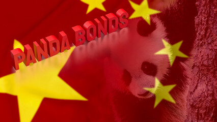 The Panda Bonds for Chinese Business concept 3d Rendering. © niphon