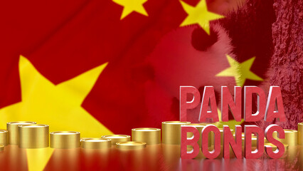 The Panda Bonds for Chinese Business concept 3d Rendering. © niphon