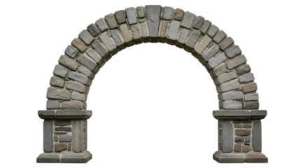 Stone Archway with Pedestals