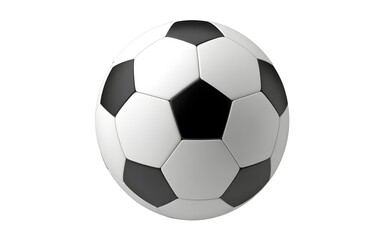 Naklejka premium Classic Black and White Soccer Ball Isolated on White