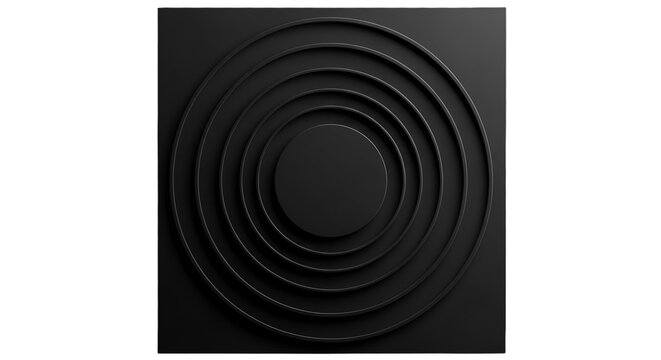 Abstract Black Concentric Circles Background