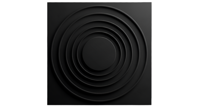 Abstract Black Concentric Circles Background