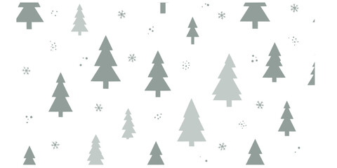 Obraz premium Seamless Scandinavian Triangle Christmas Trees Vector Pattern