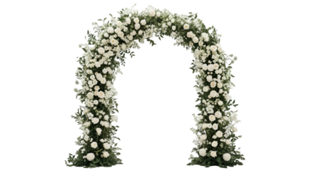 Elegant White Floral Wedding Archway