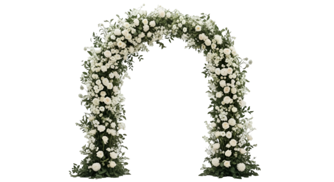 Elegant White Floral Wedding Archway