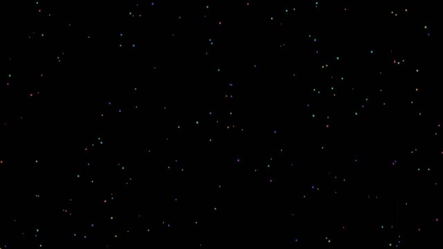 Generative Rainbow Particle Rain Animation