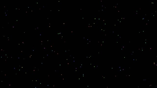Vibrant Falling Confetti Seamless Loop Animation on Black