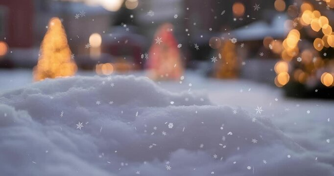 Christmas tree in the snow
